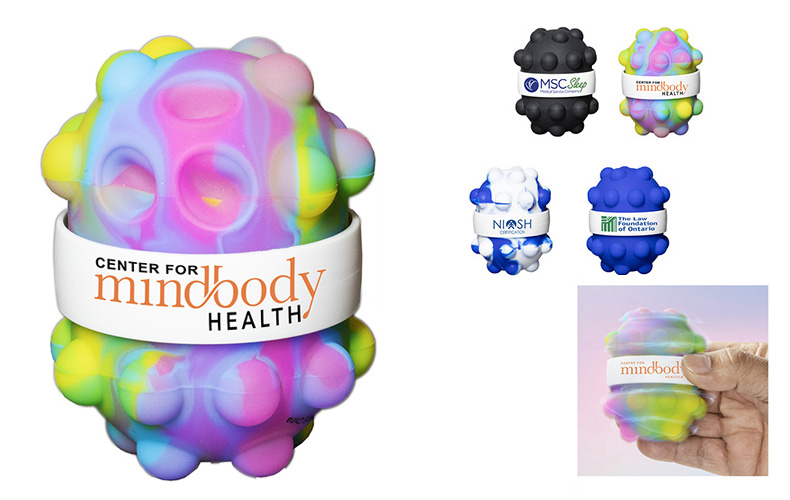 PUSH, POP, SPIN STRESS RELIEVER & EXECUTIVE TOY